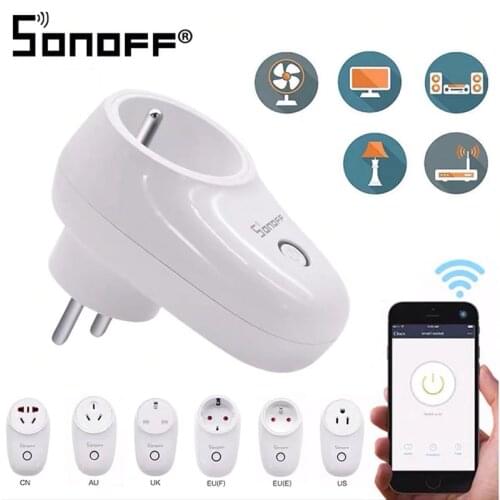 Sonoff S26 Plug 10A WiFi Switch EU Type E Type F Smart Home eWeLink App Timer Alexa Google Home Voice Control Sonoff Interruptor