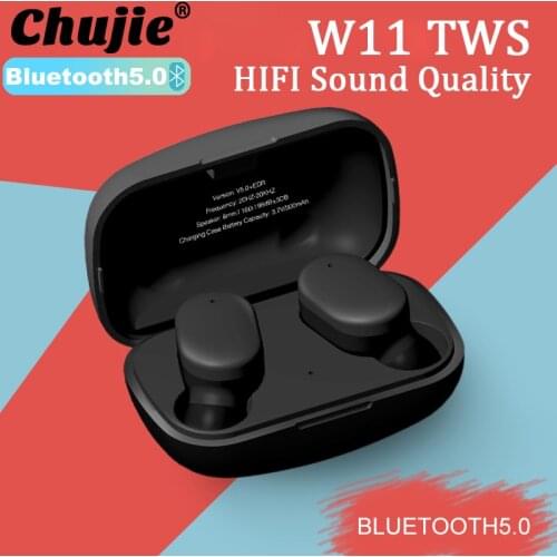 W11 TWS Bluetooth Headphones Wireless Earphones HIFI Sound Quality Headsets Waterproof Earbuds For Xiaomi Huawei Samsung Iphone