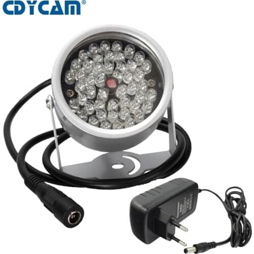 Waterproof 48 LED illuminator Light CCTV IR Infrared 850nm Night Vision Lighting Outdoor Metal Lamp For CCTV Camera Fill Light