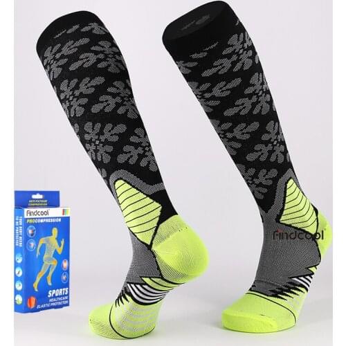 YISHENG Graduated Compression Socks Firm Pressure Circulation Quality Knee High Orthopedic Support Stocking Hose Sock