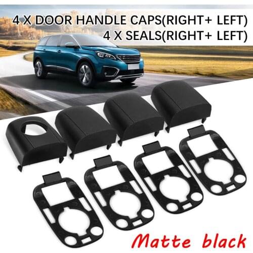 Protective Lock Cover Black L&R Door Handle Lock Cover Cap Case Trim With Gasket w/Seals For PEUGEOT 307 for CITROEN C2 C3 03-09