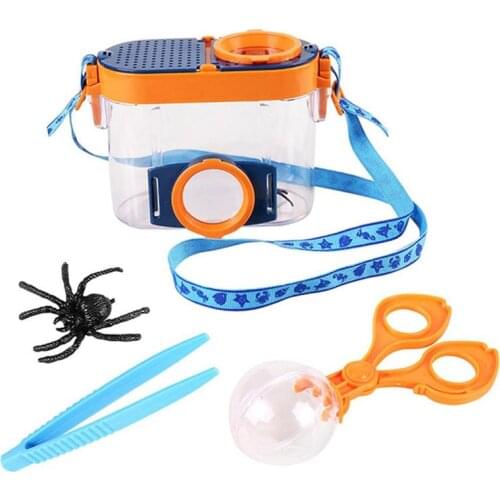 Insect Viewer Inspection Kit Magnifying Viewers with Adjustable Strap Outdoor Experimental Observer Educational Toy for Children