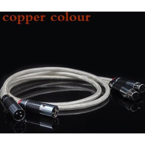 QED signature occ Carbon fiber XLR plug Silver Plated Audio balance Cable
