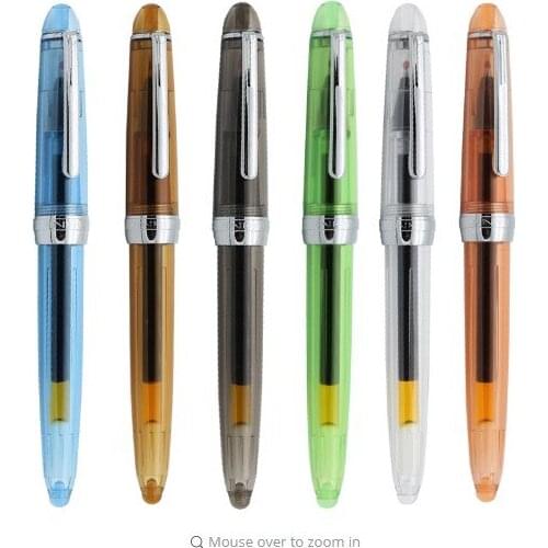 1pc/lot Jinhao Transparent Gel Pen Silver Clip Nice Quality 0.5mm Black Ink Refill Student Writing Pens School Office Supplies