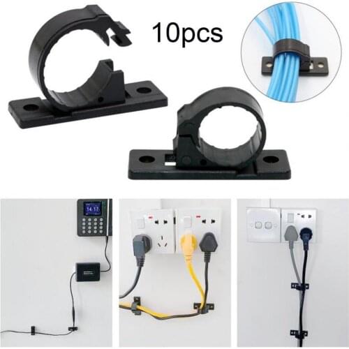 10Pcs Strong Adhesive Data Cable Clamps Anti-slip Plastic Data Line Organizer Wire Storage Clips Desk Wire Storage Clips Securin