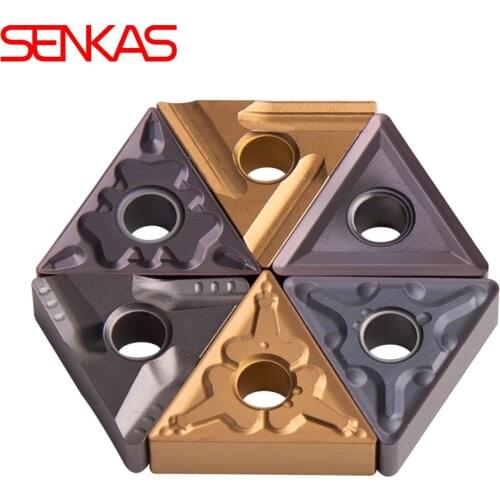 SENKAS 10PCS TNMG16 Carbide Inserts for External Turning Tool TNMG Blade Blade Stainless Steel/Steel parts Cutter CNC Lathe