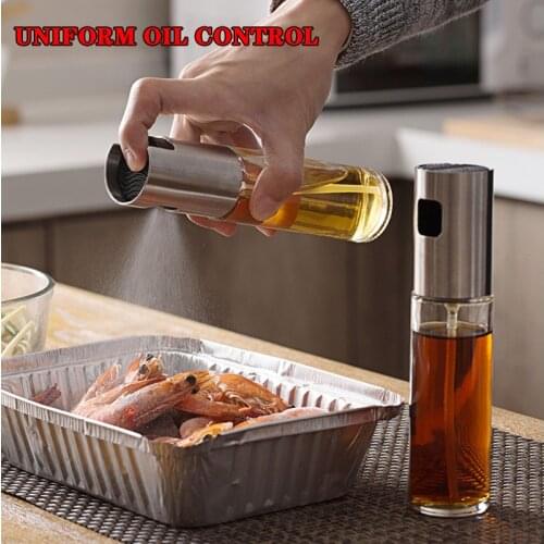 100ML BBQ Kitchen Cooking Tools Oil Bottle Cooking Olive Glass Vinegar Sprayer Bottle Convenient Gravy Grill Seasoning Supplies
