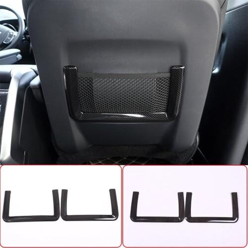 2pcs Carbon Fiber ABS Plastic Rear Seat Net Bag Panel Trim For Range Rover Sport Evoque Discovery Sport Car-Styling Accessory