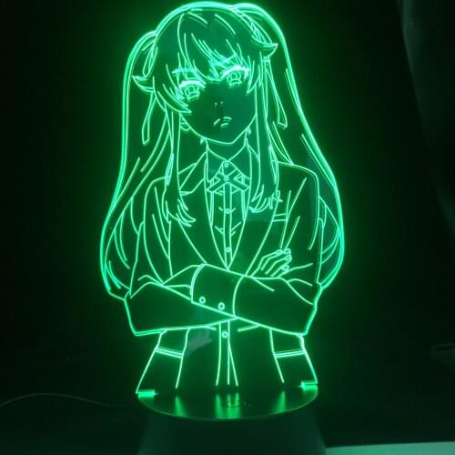 Rin Tohsaka Anime Lamp Fate Stay 3D LED Night Birthday Gift Manga Bedroom Decor Bedside Table Book Lamp LED USB Creative Gift