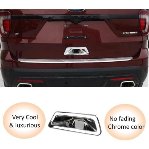 Car accessories for Ford Explorer 2016- 2018 2019 Chrome Rear Trunk Door Handle Bowl Cover Trim