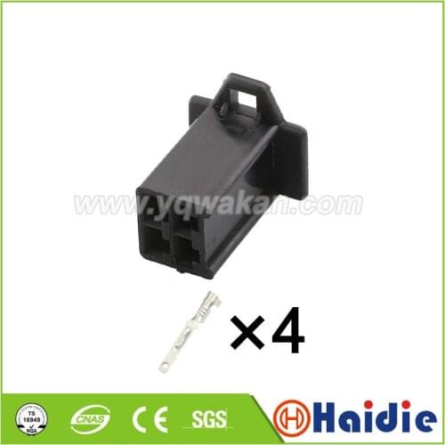 Free shipping 5sets 4pin cable wire harness connector housing female black plug connector 6040-4111