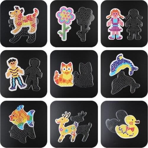 5mm Perler Beads 3D Puzzle Pegboards Patterns Templates for Hama Beads Toy Educational Toys for Children Handmade Art