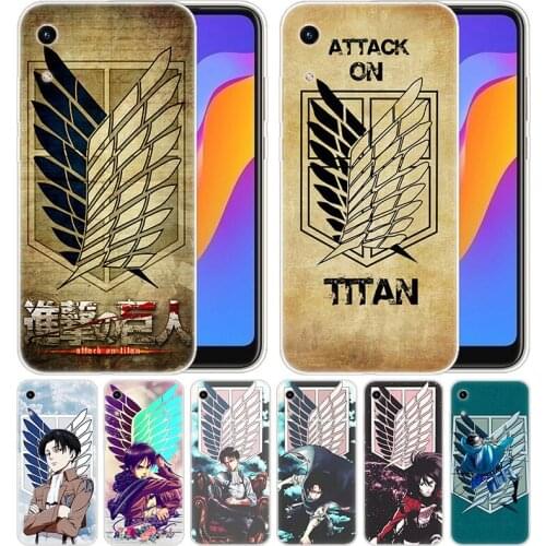Luxury Silicone Case Anime Attack On Titan LOGO for Huawei Honor 9X 8A 7A 20 Pro 7X 8X 7S 8S 8 9 10 Lite View 20 20i 10i Play
