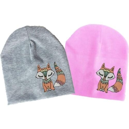 Brand baby cap boho fox animal childrens Autumn Baby girl Hat Boy Cap Kids cotton Beanie bonnet Children for boy toddler hat
