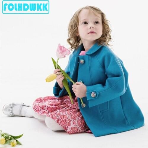 Childrens Winter Jackets 2018 Girls Wool Winter Coats Child Cotton Thickening Medium-Long Outerwear Baby Girls Winter Clothing