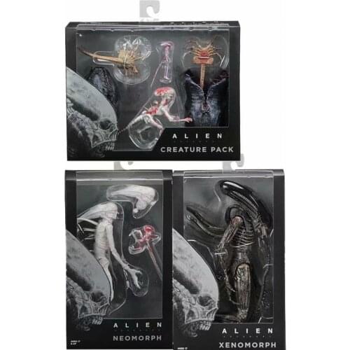 18cm NECAs three New Variants Of Alien Contract Alien Creatre Pack Neomorph Xenomorph Action Figure PVC Collect toys and gifts