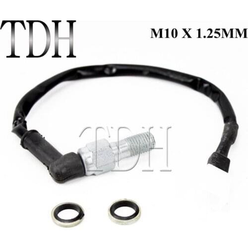 Dirt Bike Motorcycle Brake Hydraulic Single Banjo Bolt Cable Switch M10 x 1.25mm Universal for Honda Kawasaki Yamaha Suzuki