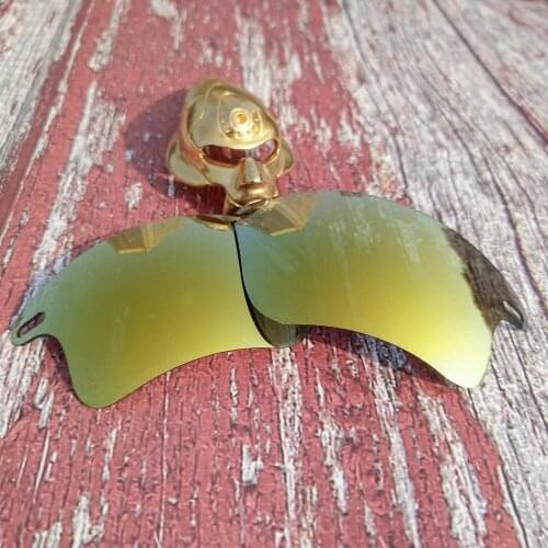 Glintbay 100% Precise-Fit Polarized Replacement Lenses for Oakley Fast Jacket XL Sunglass - 24K Golden Mirror