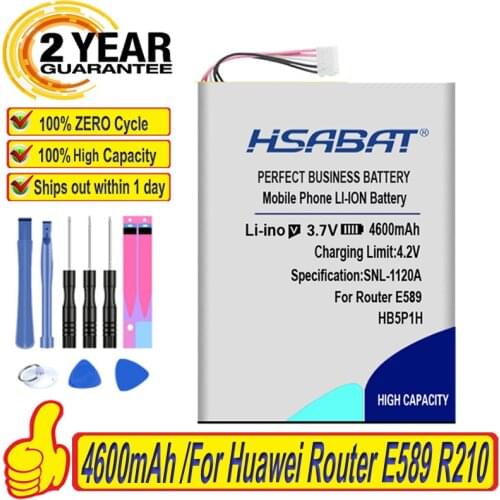HSABAT 100% New HB5P1H 4600mAh battery For Huawei Router E589 R210 E5776s E5776S-22/32/501/601/860/922 FDD