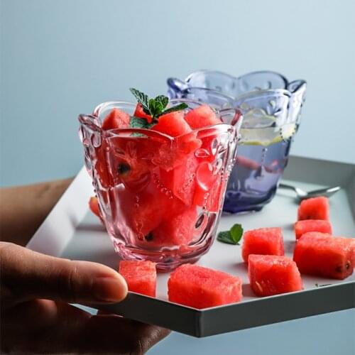 Creative Petal Crystal Milk Glass Cups Retro Wine Juice Beer Drinking Cocktail Glasses Kitchen Office Party Coffee Mug Drinkware