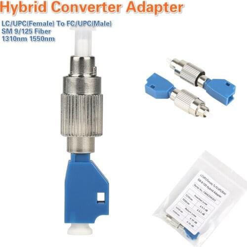 LC/UPC(Female) To FC/UPC(Male) SM 9/125 Fiber LC To FC Male Hybrid Converter Adapter for Fiber Optical Power Meter Coupler