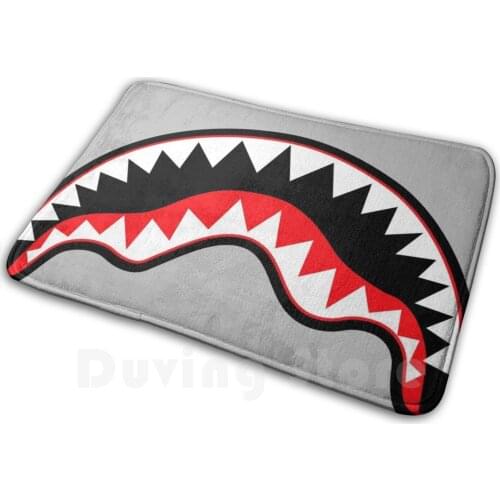 Flying Tiger Teeth Carpet Mat Rug Cushion Soft Flyinr Tiger Teeth Shark Teeth Jet Fighter
