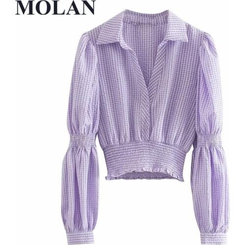 MOLAN Short Sleeve Shirts For Women