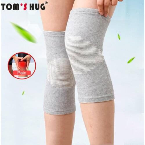 1 Pcs Knee Warm Support Brace Toms HUG Leg Arthritis Injury Sleeve Elasticated Bandage knee Pad Charcoal Knitted Elbow kneePad