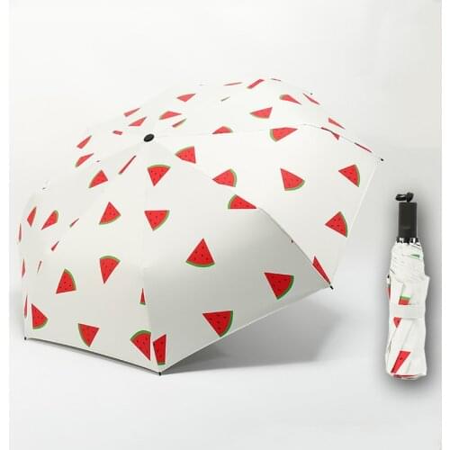 New Umbrella Rain Women Folding Umbrellas Windproof Black Coating Anti UV Parasol Girl‘s Umbrella