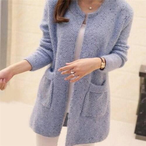 Autumn Winter Women Casual Knitted Ladies Sweaters Cardigan