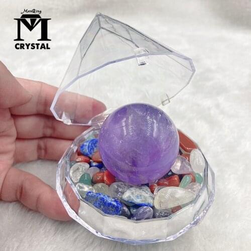 Natural Raw Minerals Quartz Crystal Stone Sphere Ball Pyramid Chakra Healing Gem Divination Tarot Amethysts Citrines Home Decor