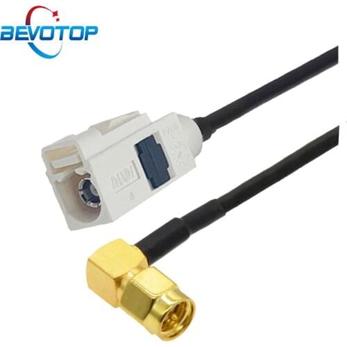 Right Angle SMA Male Plug to Fakra B Female Jack RG174 Pigtail Cable Radaio Antenna Extension Cord RF Adapter Pigtail Jumper