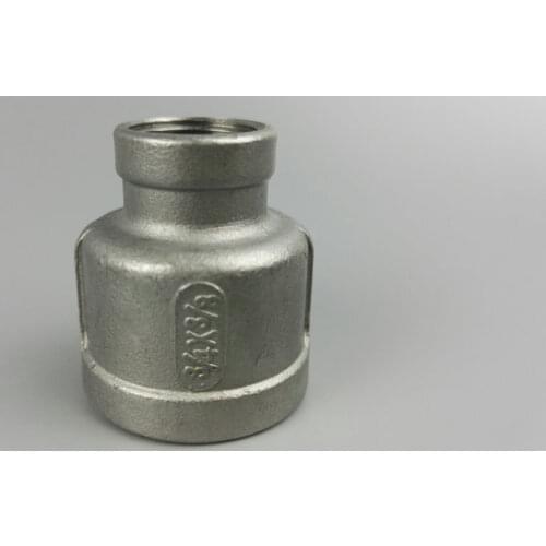 3/8" to 1/4" Female BSP Internal Thread Tube Equal Pipe Fitting 304 Stainless Steel Hose Straight Connector