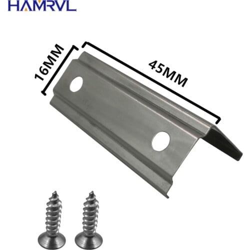 Connector 180 Degree DIY Metal Bracket for V LED Profile Clip Slides Channel Holder 4.5cm 16MM Width Light Flat Bar Screw Socket