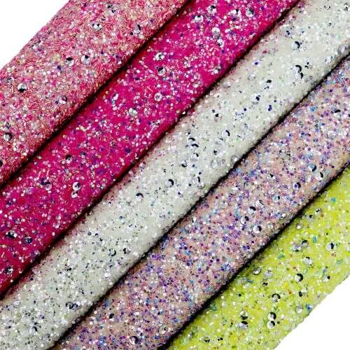 30X134cm Roll Hexagonal Chunky Glitter Fabric Faux Synthetic Leather For Hair Bows Earring DIY Materials AY264