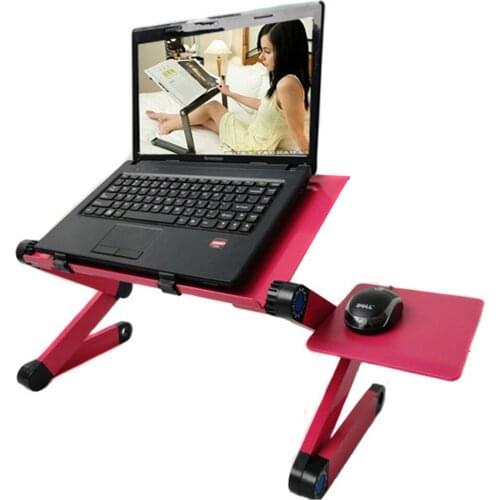 Laptop Table Stand Adjustable Foldable Ergonomic Design Tablet Stand Notebook Desk bed Holder for MacBook Lenovo with Mouse Pad