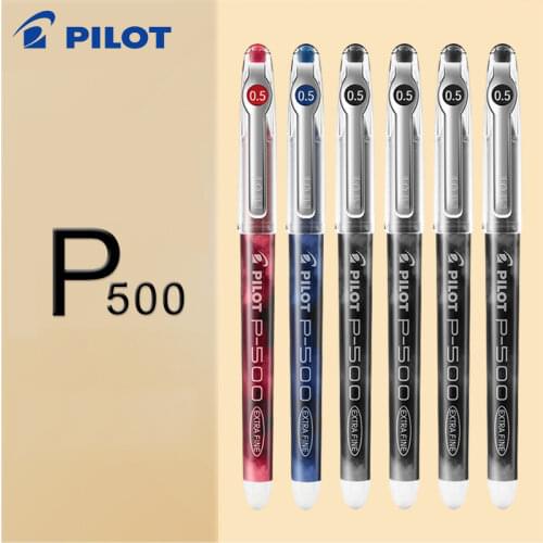 12pcs Japan Pilot BL-P500 Gel Pen Large Capacity Straight Liquid Pen Student Gel Pen 0.5mm