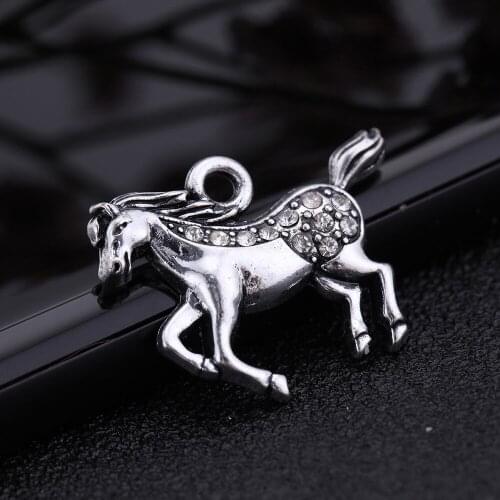 Running Horse Antique Silver Charms