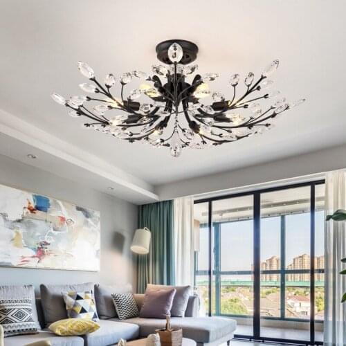 Modern Led Chandelier Lights For Living Room Bedroom With Crystal Bulb Lampadario Luminaire Lustre Cristal Indoor Lamp Lighting