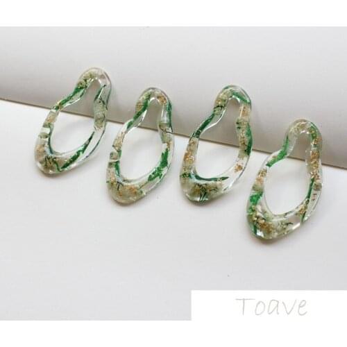 Special-Shaped Spring Resin Dried Flower Hole DIY Handmade Ear Stud Material Accessories
