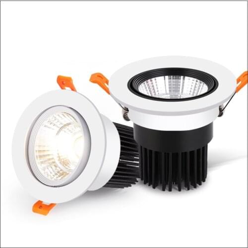 Led Downlight Dimmable lamp 3w 5w 7W 12w 15w 20w 30w 40w cob led spot AC 110V 220V ceiling recessed downlights round panel light