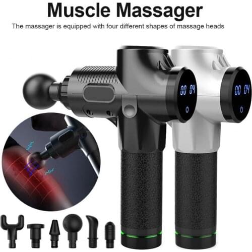 LCD Display High Frequency Massage Gun Deep Muscle Massager Body Muscle Relax Neck Massage Relaxation Slimming Shaping