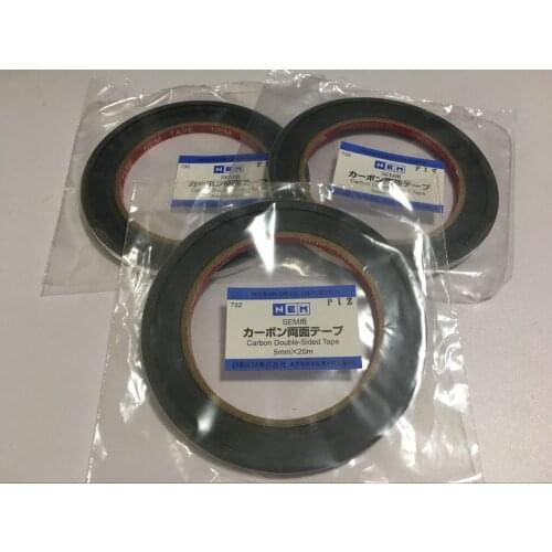 Japan Imported SEM Carbon Conductive Tape Electron Microscope Nissin SEM Double-sided Carbon Conductive Tape 5mm 8mm 12mm *20m