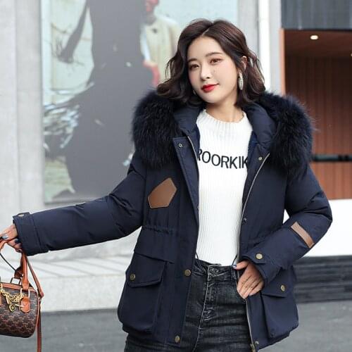 Women Winter Thick Jacket Wool Liner Parkas Warm Hooded Parka Fur Inside Cotton Coat Female 8 colors Plus size 3XL