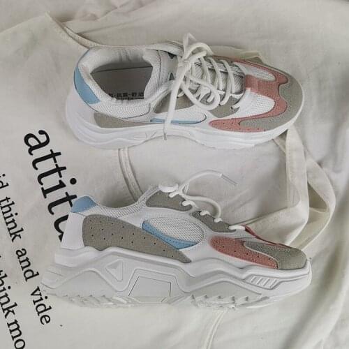 Dad Shoes Female Ins Popular Net Red Korean Style 2021 New Autumn Thick Bottom Casual Travel Sneakers