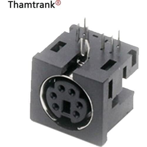 100PCS 6PIN MINI DIN S Terminal PCB Panel Mount Socket Connector DIP Instrument Socket Micro Power Jack Audio Device Connector