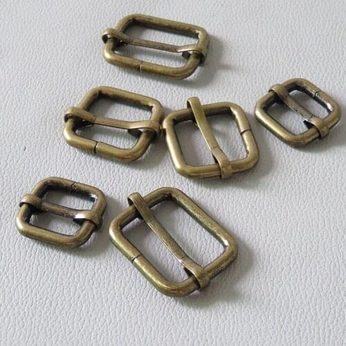 100Pcs/lot Wholesale Metal Adjusters Roller Buckles Webbing Straps Belt Loop Slider for Bags Backpack Garment Clasp Accessories