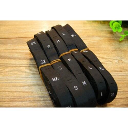 1000pcs Garment Woven Size Clothing Label Damask Baby/Children Clothing Size Labels Tags XS-6XL Embroidered Care Tag Labels