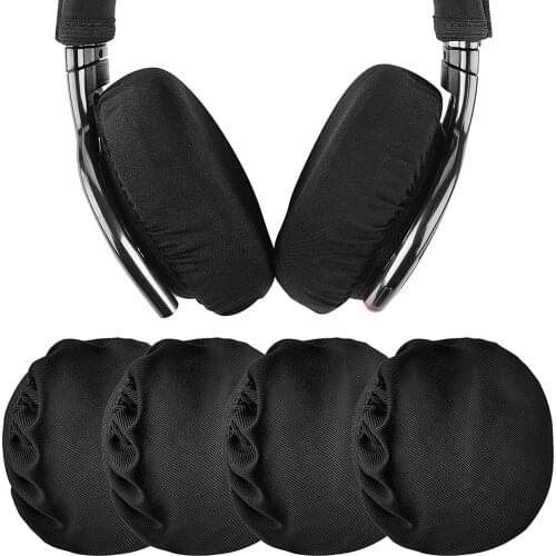 2 Pairs Medium Flex Fabric Washable Headphone Covers/Earphone Covers/Ear Pads Protector/Stretchable Sanitary Earcup, Fits 3.14"