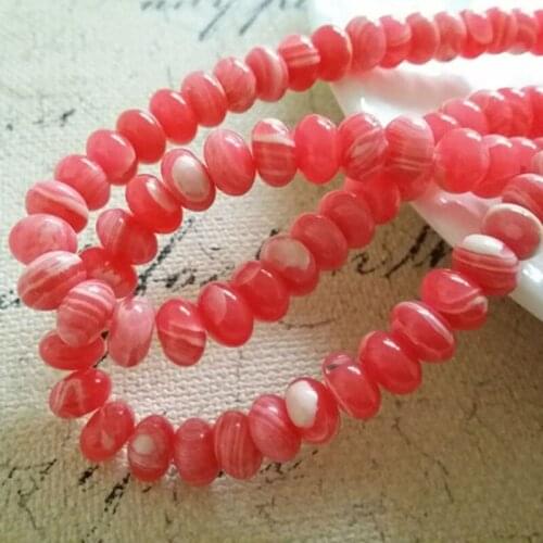 5*8MM 150Pcs Rhodochrosite Imitation Synthetic Malachite Beads Semi-precious Stone Jewelry Beads